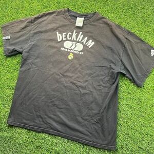 VTG.Adidas 2005 Real Madrid CF David Beckham Legendary Midfielder Tshirt Mens XL